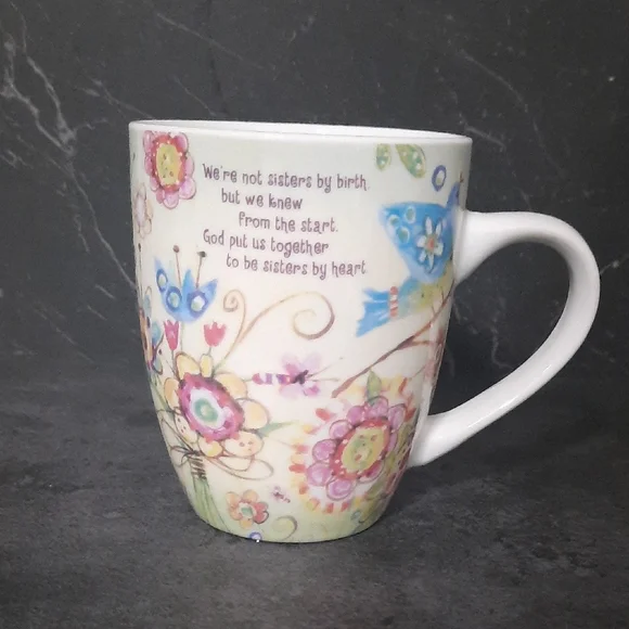 Colorful Floral Mug with Heartfelt Quote - Picture 2 of 5